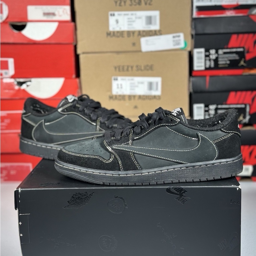 Size - Air Jordan 1 Retro Low OG SP x Travis Scott Black Phantom 2022 - Picture 9 of 9